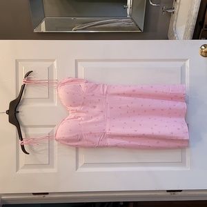 BAR III size Large pink lined mini dress no stretch